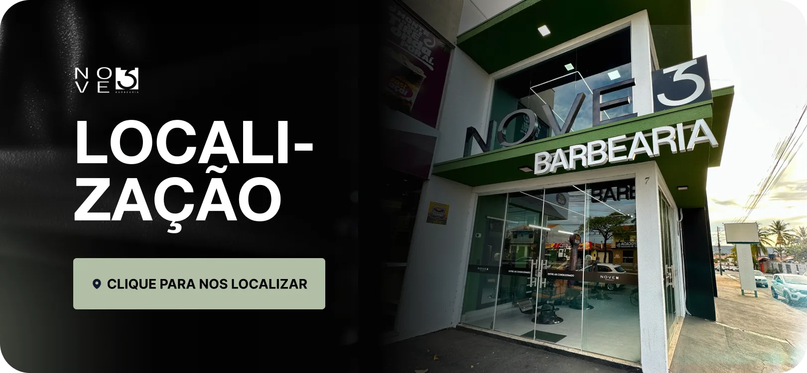 Localização da Barbearia Nove3